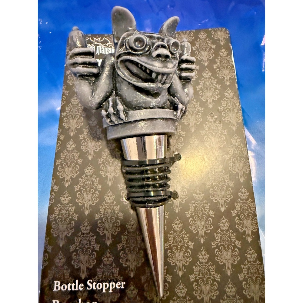 Disney Parks 2026 Haunted Mansion Gargoyle  Bottle Stopper Wine Cork NEW
